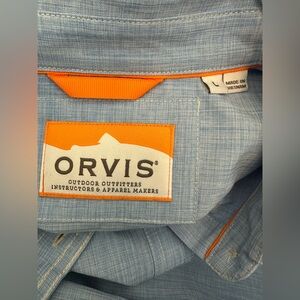 Orvis Blue and Orange Men's Shirt